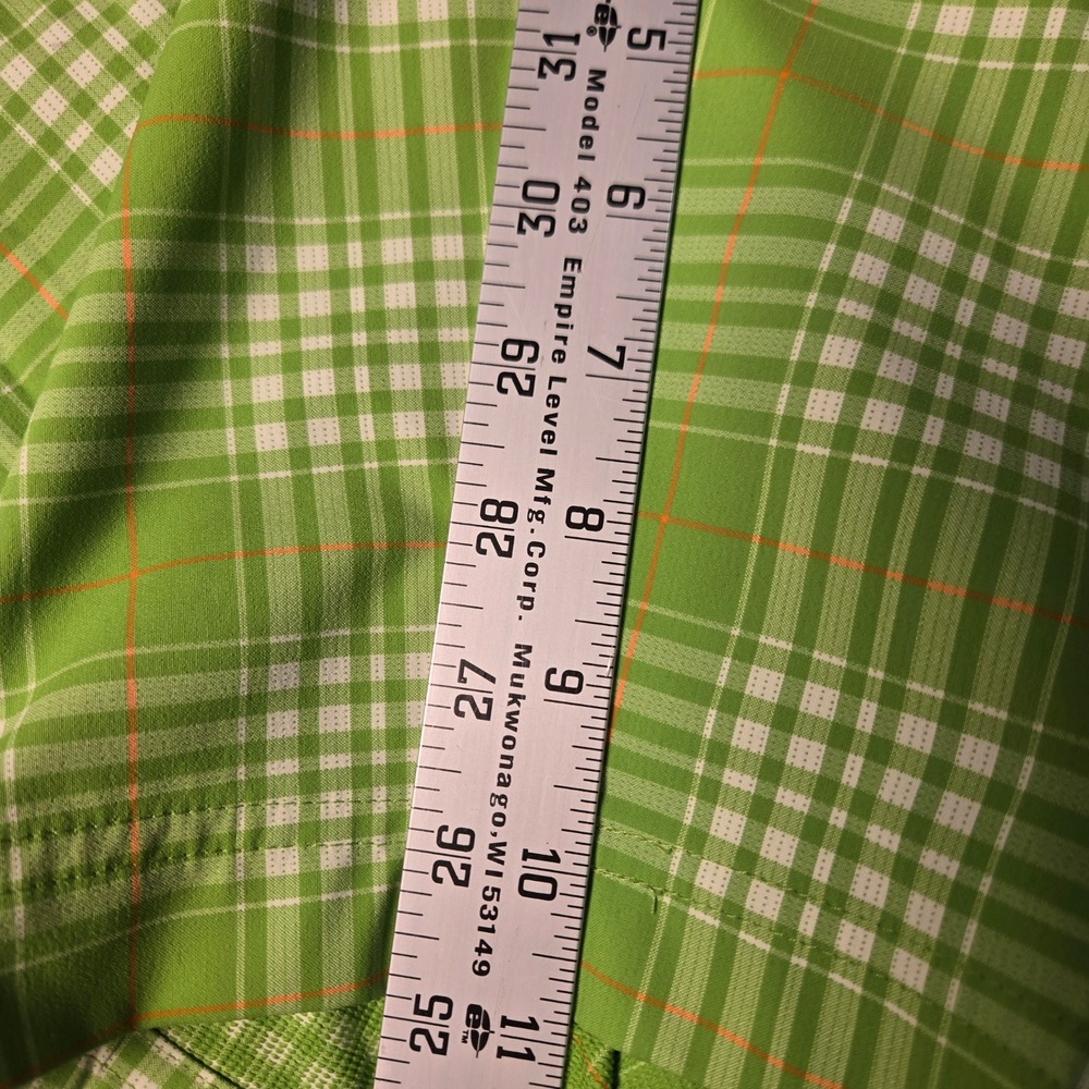 Puma Golf Shorts Mens 34 Green White Plaid Performance Small Spot  See Pics - Picture 4 of 10